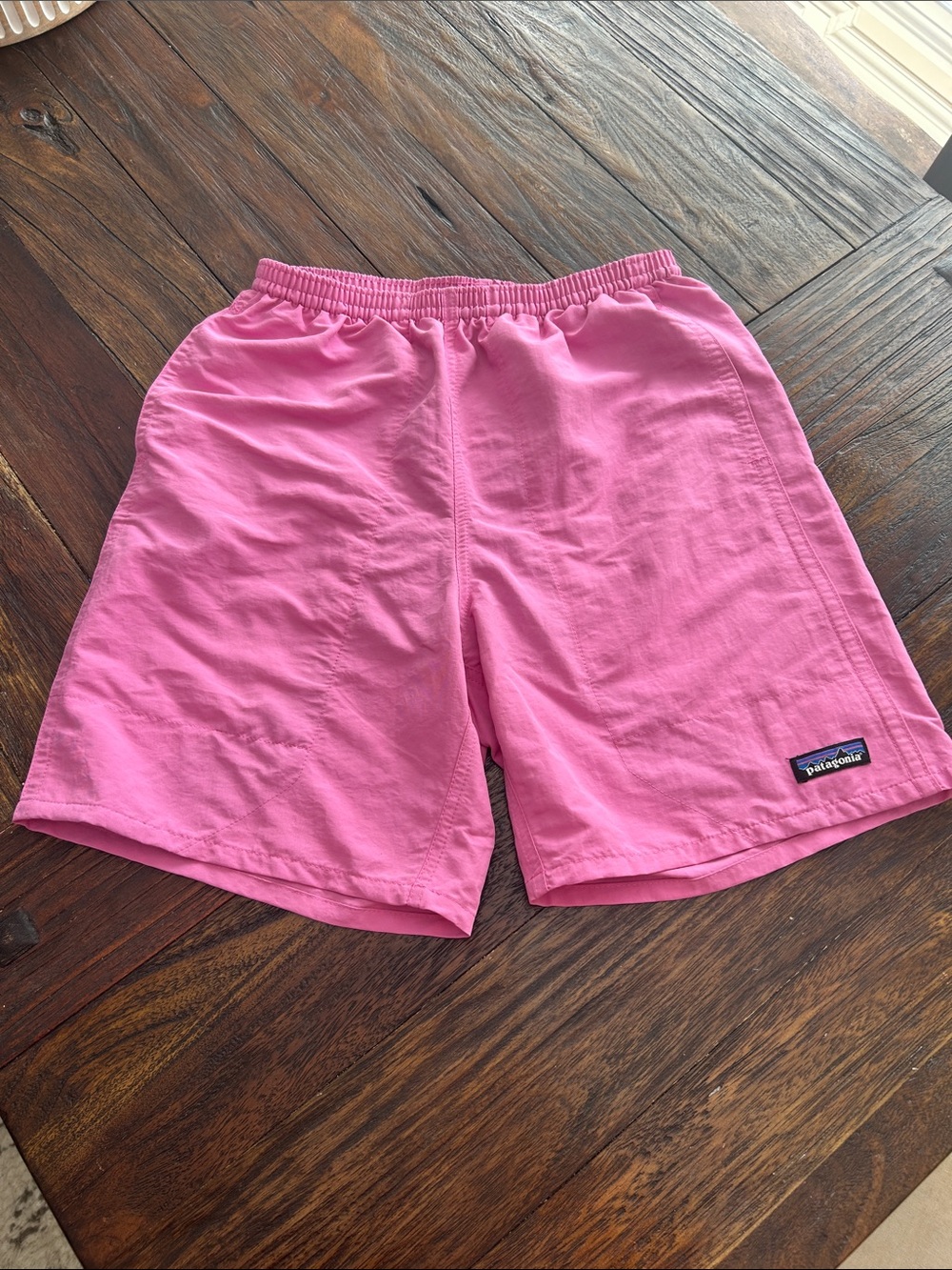 Patagonia Pink Elastic-Waist Swim Shorts Baggies Long 7”